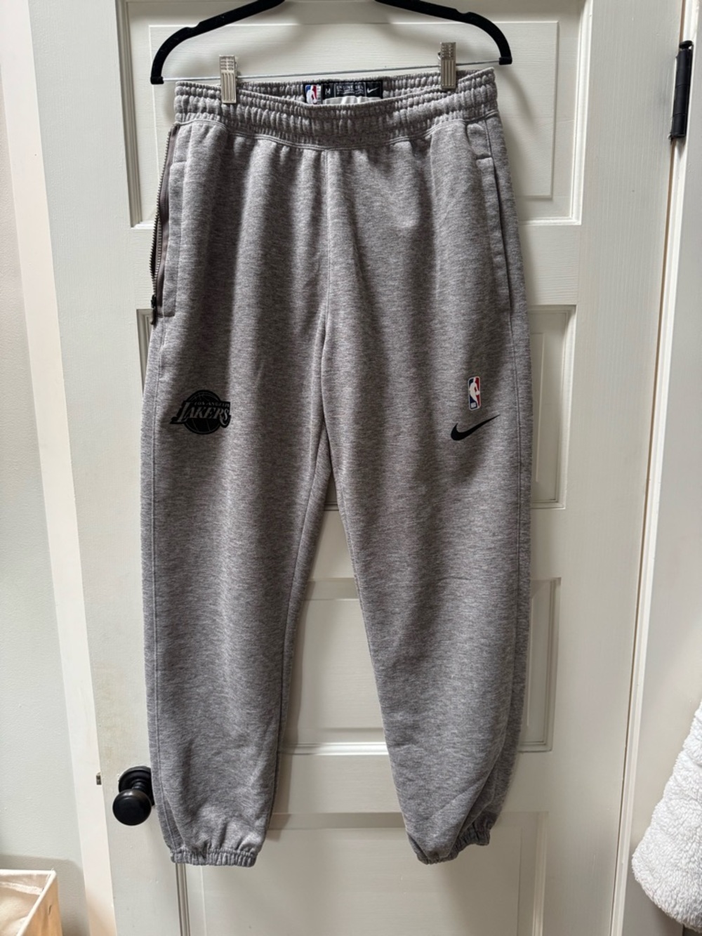Nike Gray Lakers Logo Fleece Joggers